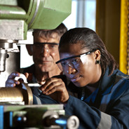 Chevron employees working together
